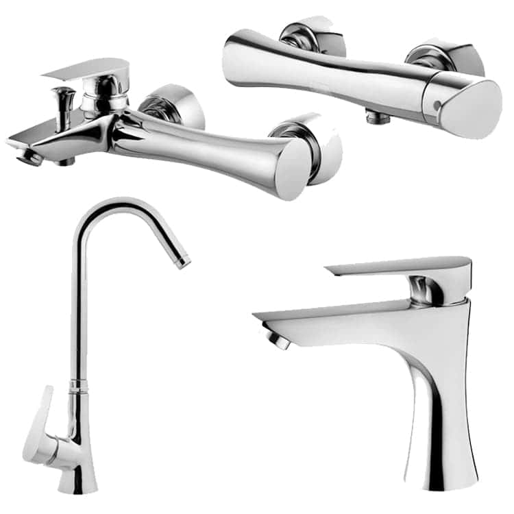 ست شیرآلات البرز روز مدل کارن کروم