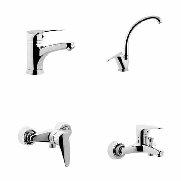 ست شیرآلات البرز روز مدل باران کروم