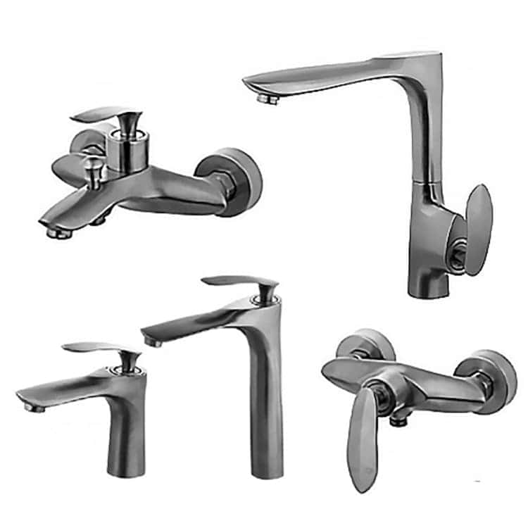 ست شیرآلات البرز روز مدل کلودی استیل مات